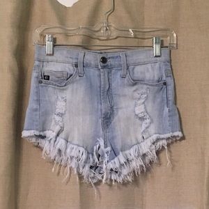 Light Wash High Waisted Shorts